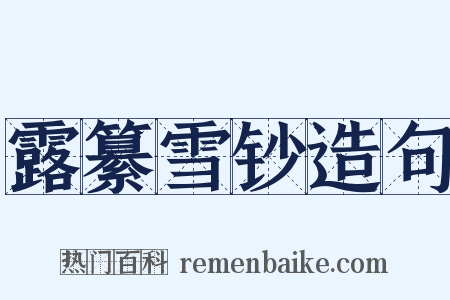 露纂雪钞造句是什么意思的图片